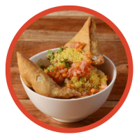 Samosa Chaat  (A-1.,G)